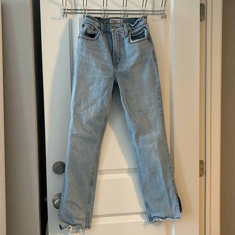 Abercrombie split hem jeans
